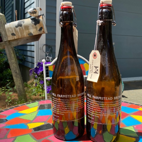 Hill Farmstead Brewery Other 2 Flip Top 75 Ml Empty Growlers Amber